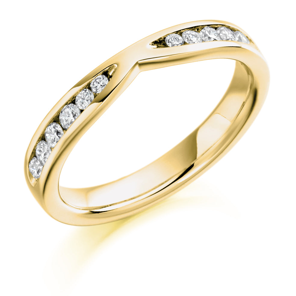 .37 Carat Cut Out Ladies Diamond Wedding Ring in yellow gold