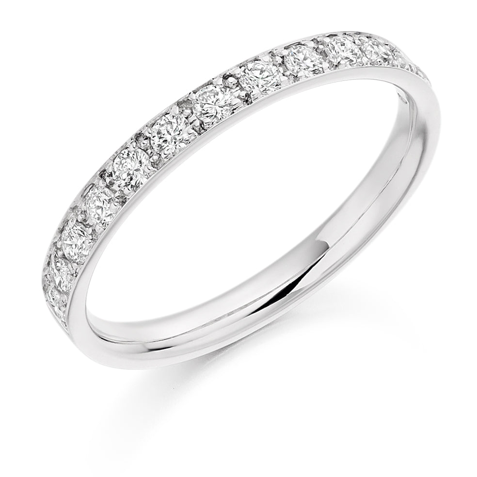 .42ct Pave Set Diamond Ladies Wedding Ring in white gold
