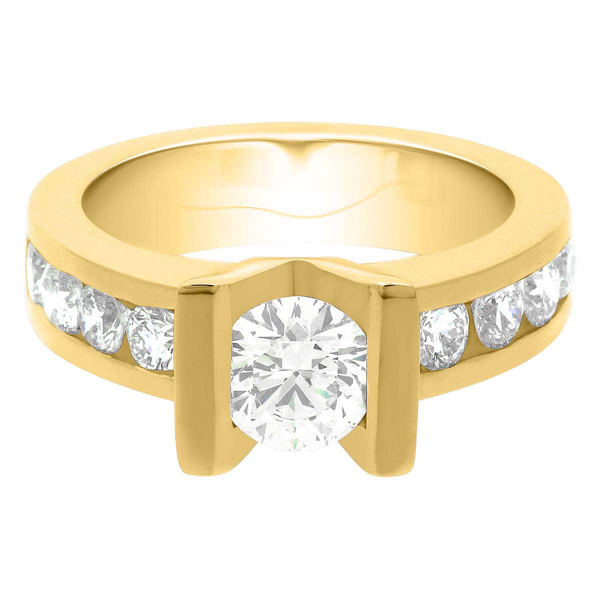 Custom Made Engagement Ring made from yellow gold