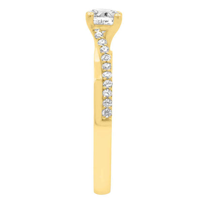 Debeers Promise Ring Style in yellow gold