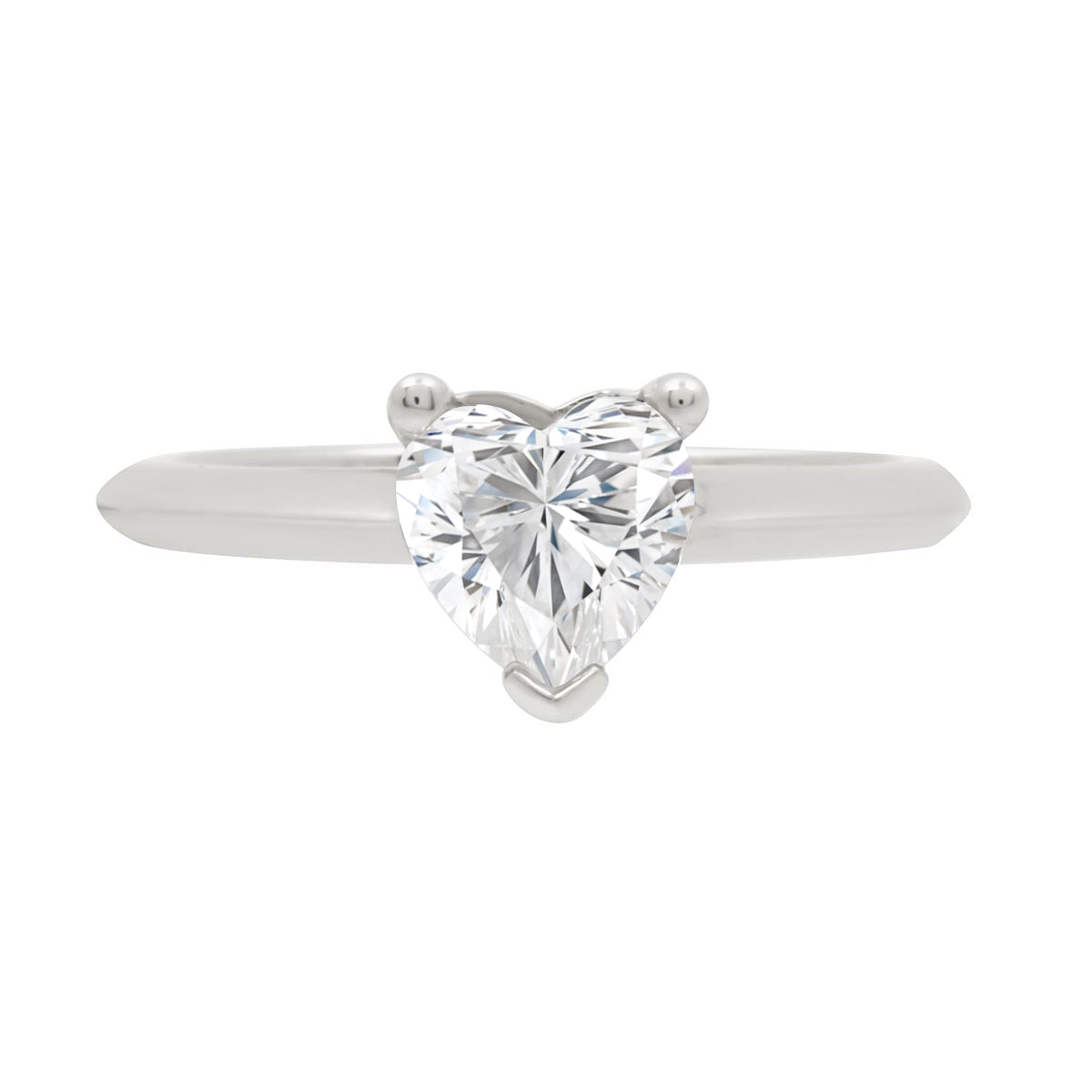 Heart Shape Cut Diamond Engagement Ring with Platinum Band - 'Gwen’