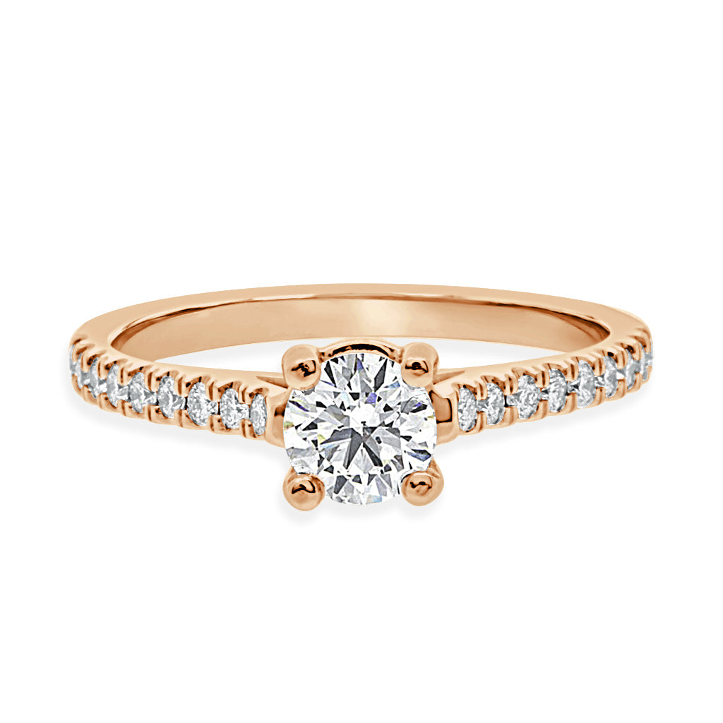 Castell Set Diamond Ring in rose gold
