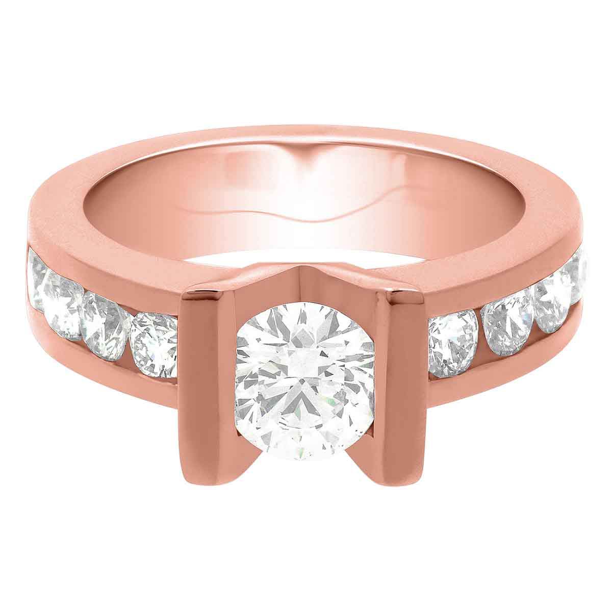 Custom Made Engagement Ring made from rose gold