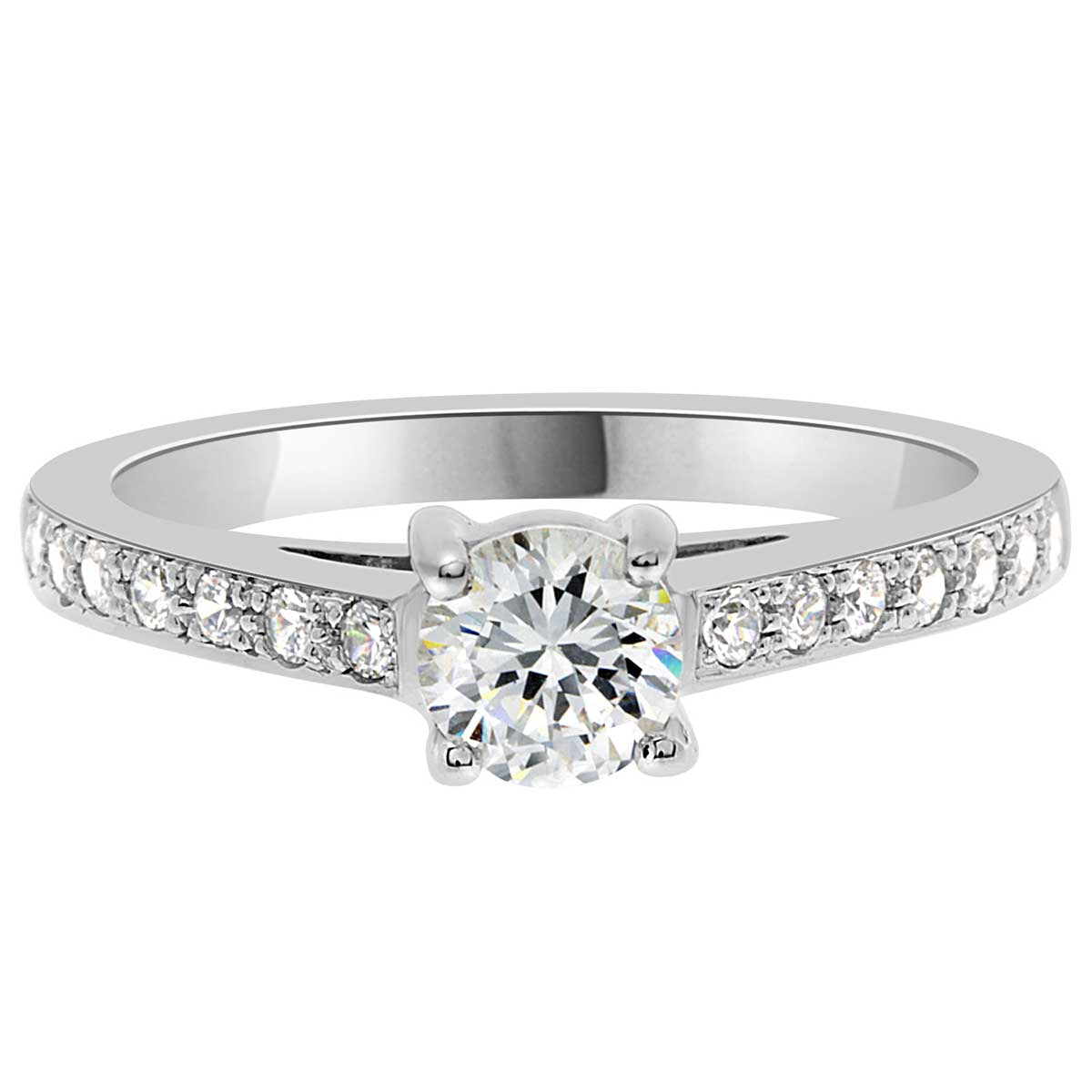 Pavé Diamond Ring manufactured in white gold