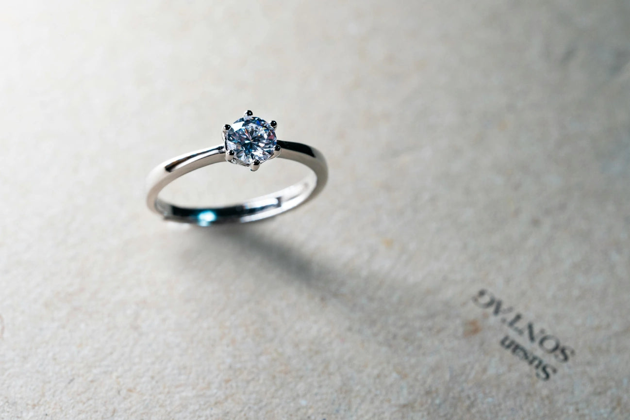 A Beautiful Diamond ring placed on the surface