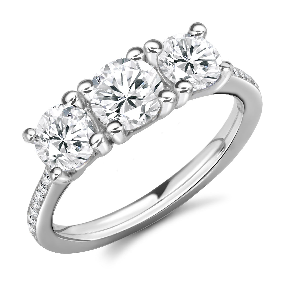 Multi Stone Engagement Rings are typically three and fives diamond rings