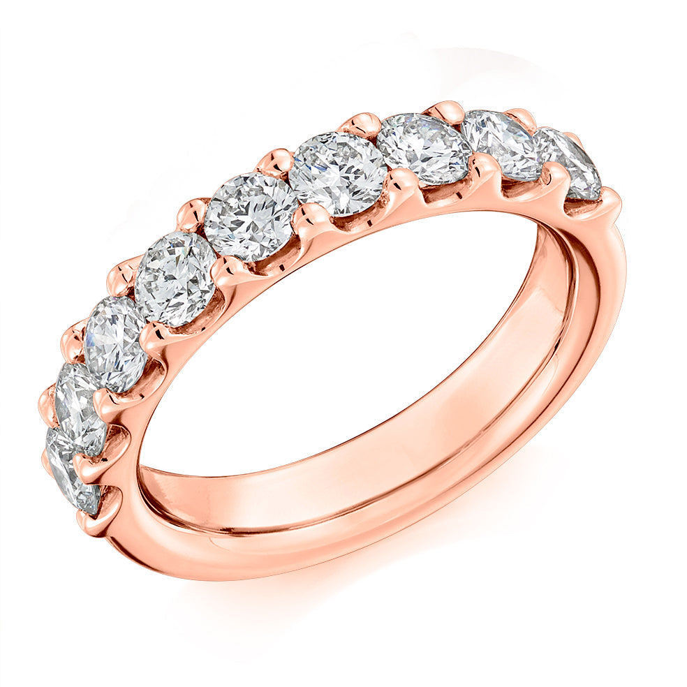 1.50 Carat Diamond Wedding Band in rose gold