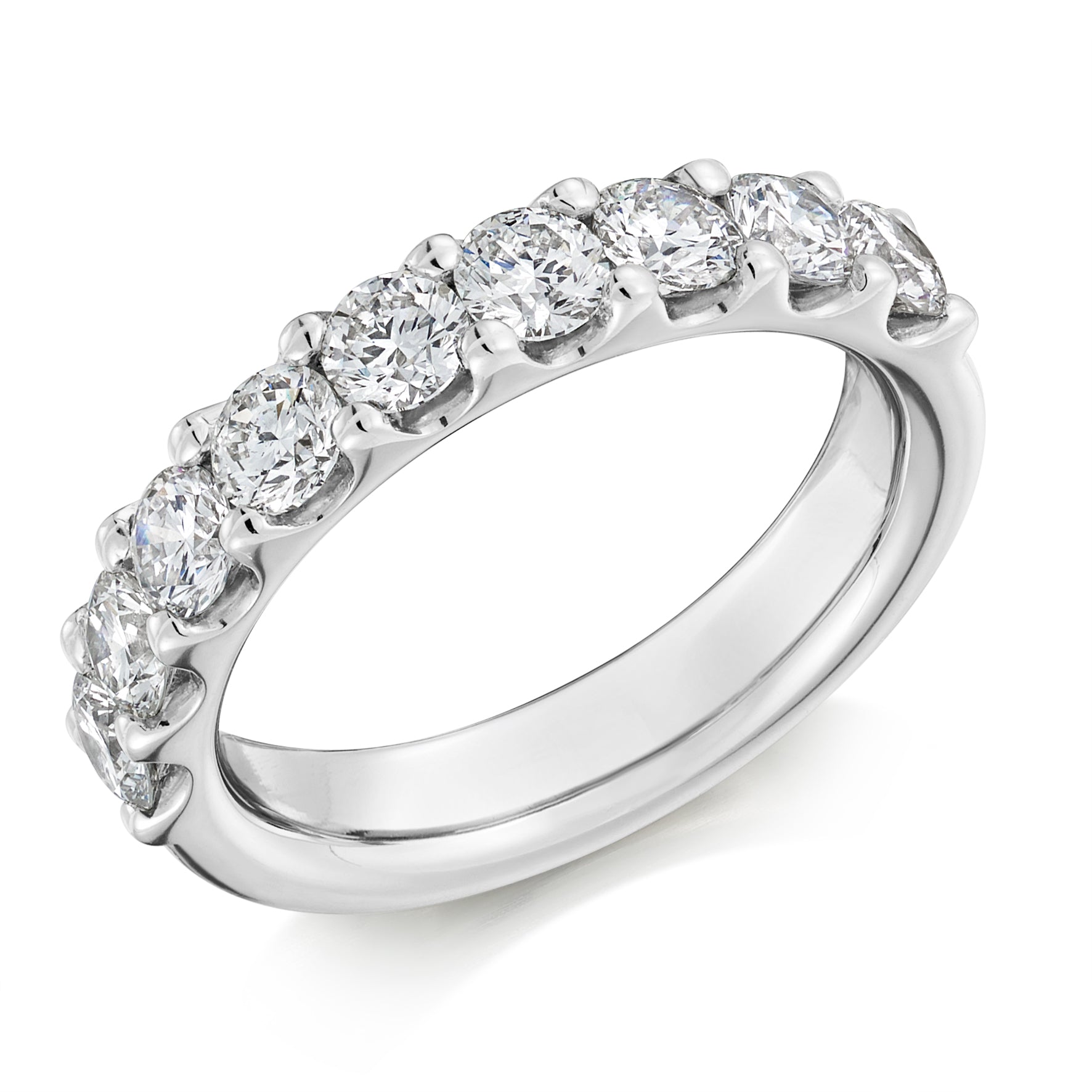 1.50 Carat Diamond Wedding Band in white gold