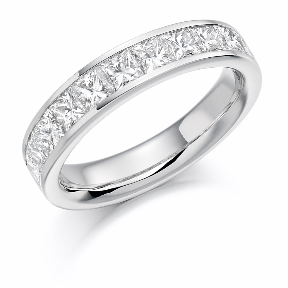 1.5 Carat Princess Cut Wedding Ring  in white gold