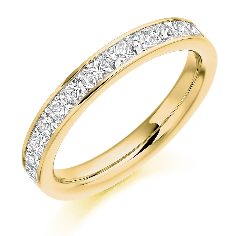 1ct Channel Set Ladies Wedding Band in yellow gold