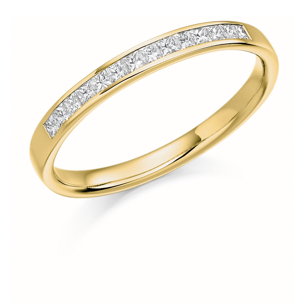 .20ct Princess Cut Ladies Diamond Wedding Ring in yellow gold