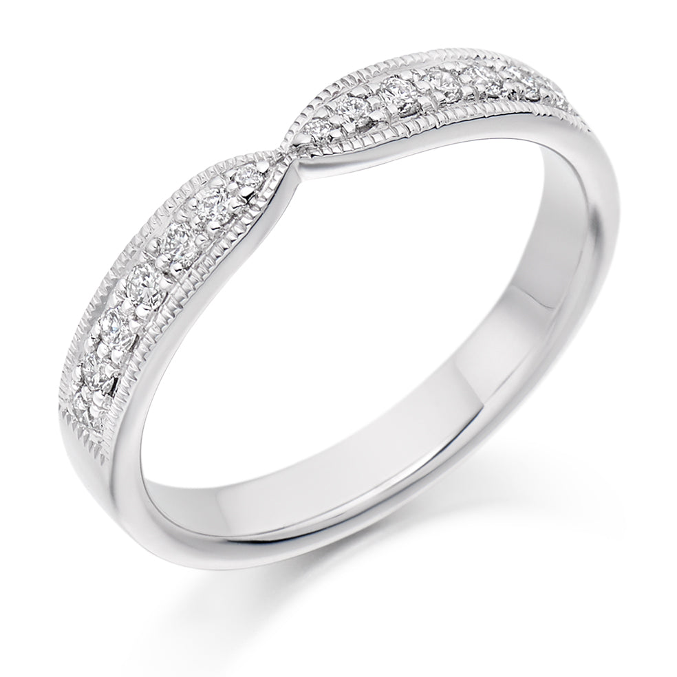 .20ct Slotted Diamond Wedding Ring in platinum