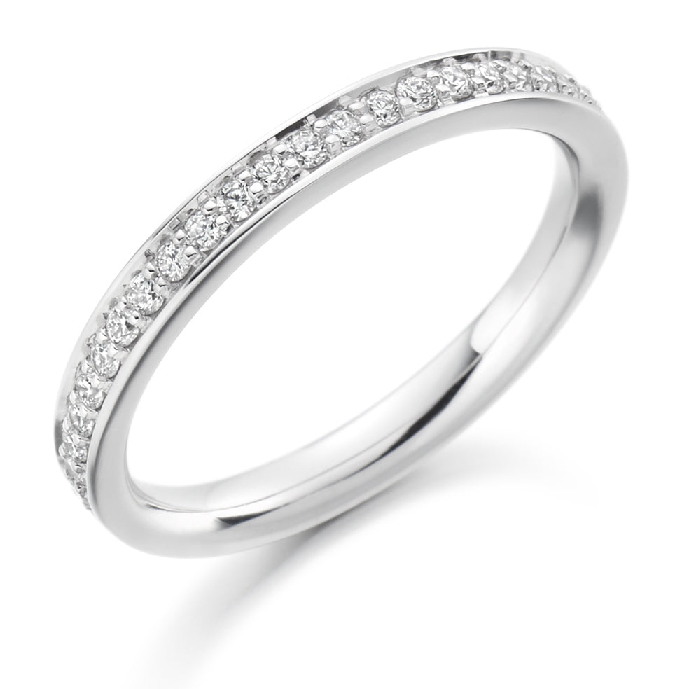 .27 Carat Grain Set Ladies Wedding Ring in white gold