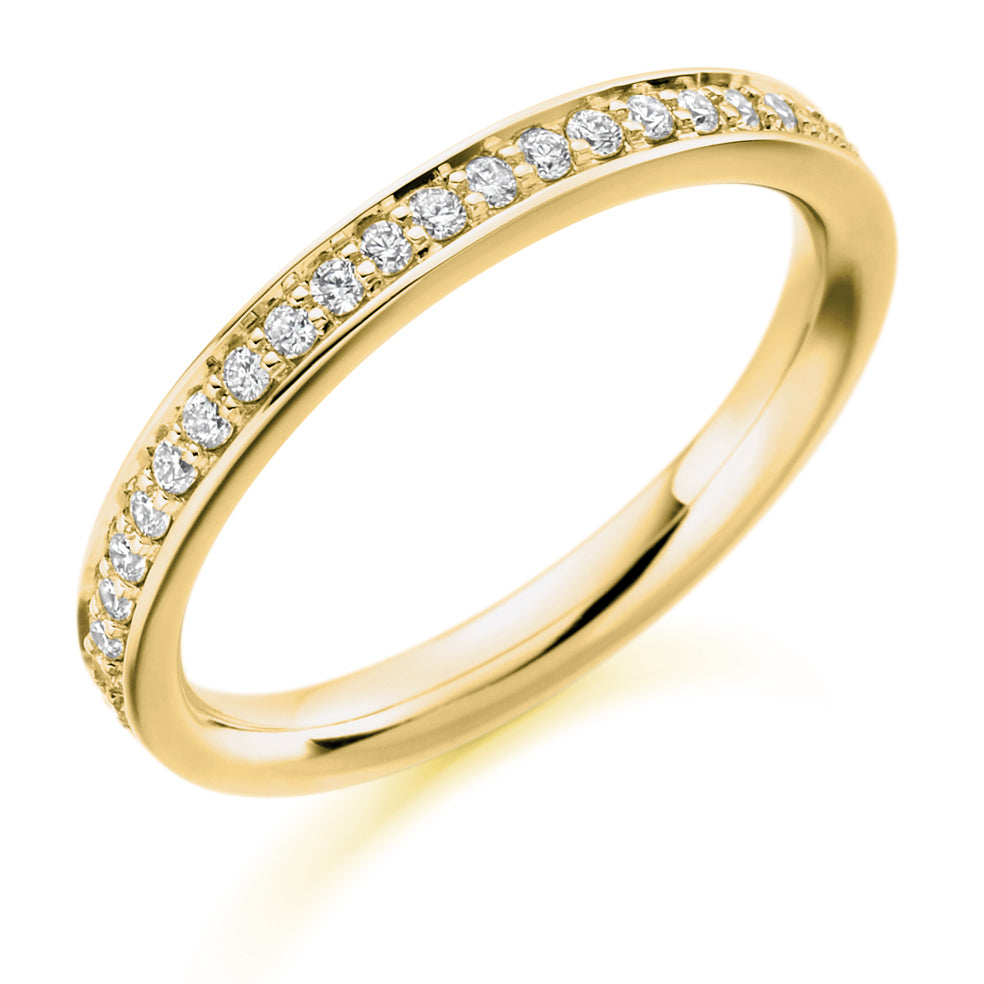 .27 Carat Grain Set Ladies Wedding Ring in yellow gold