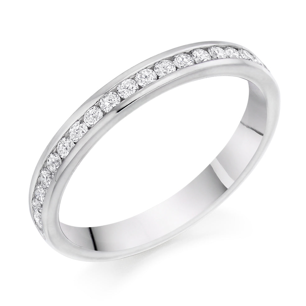 .33ct Channel Set Diamond Wedding Ring in platinum
