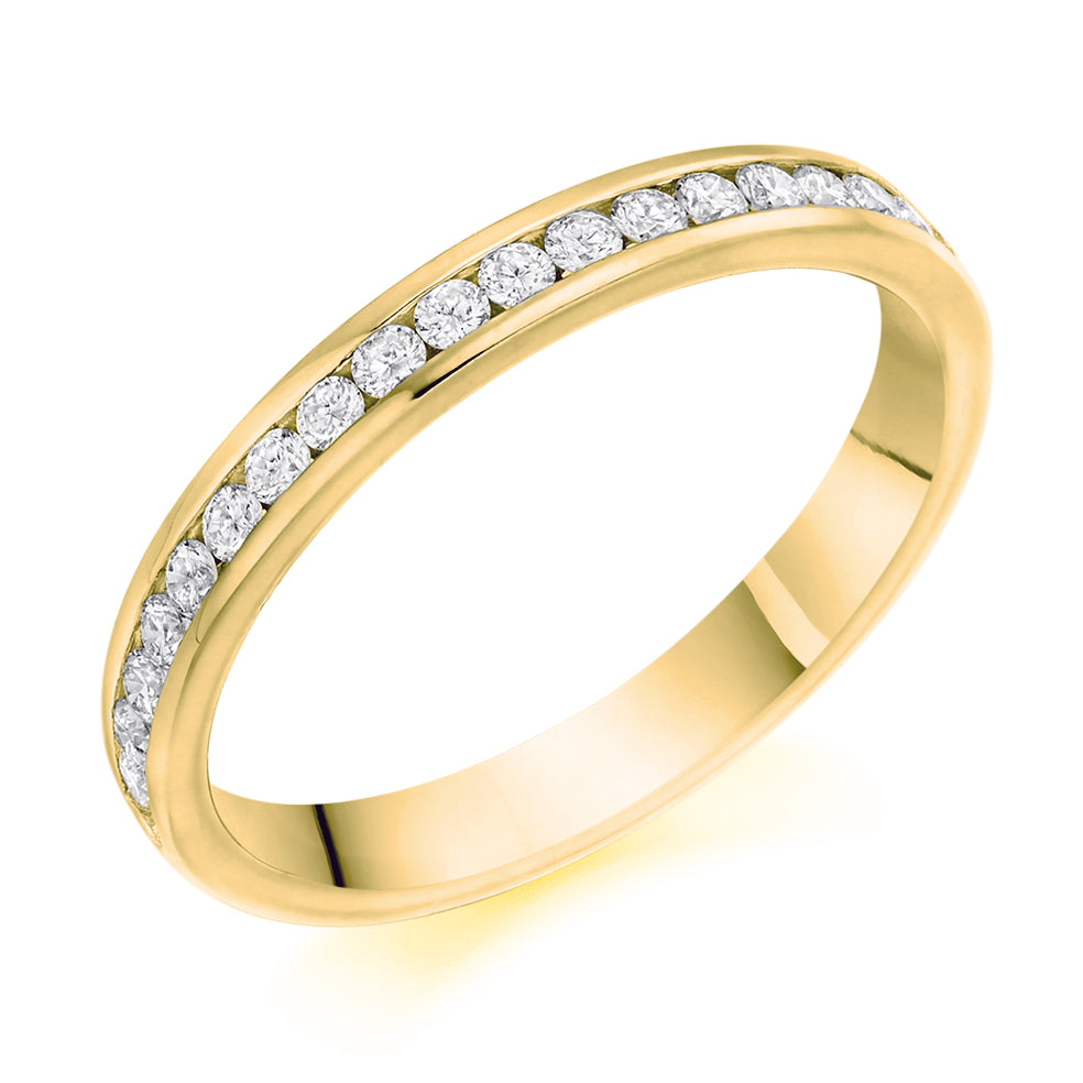 .33ct Channel Set Diamond Wedding Ring in yellow gold