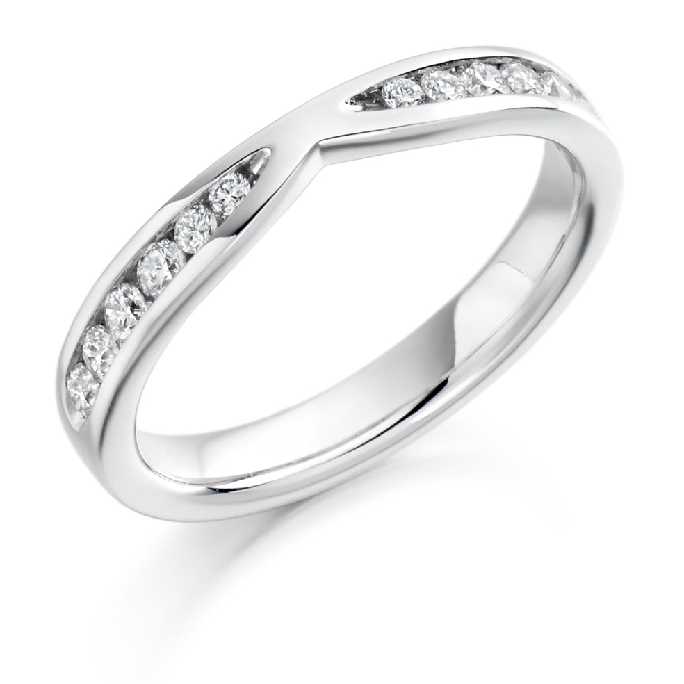 .37 Carat Cut Out Ladies Diamond Wedding Ring in white gold