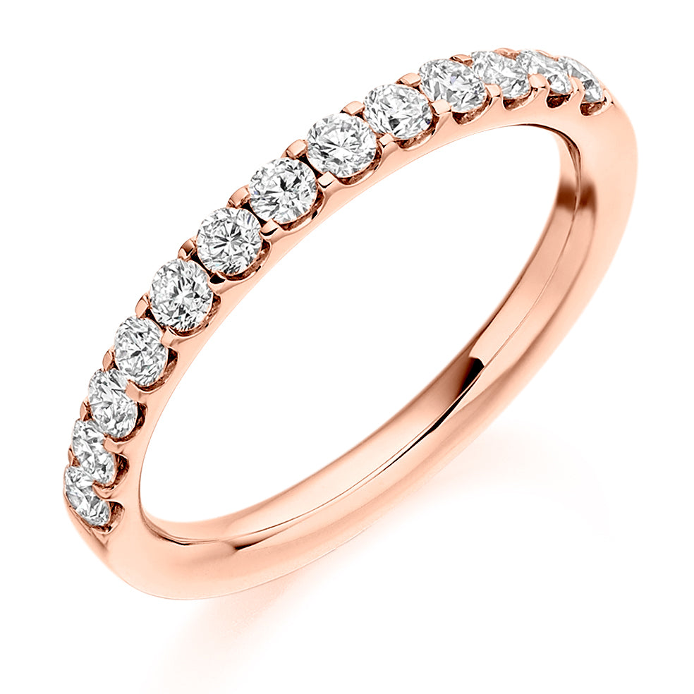 .50ct Claw Set Wedding Ring in rose gold