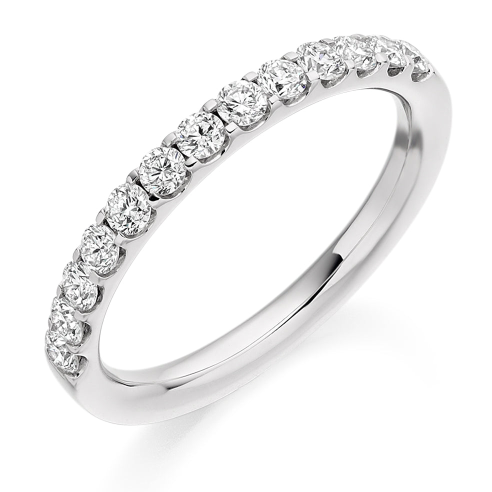 .50ct Claw Set Wedding Ring in white gold