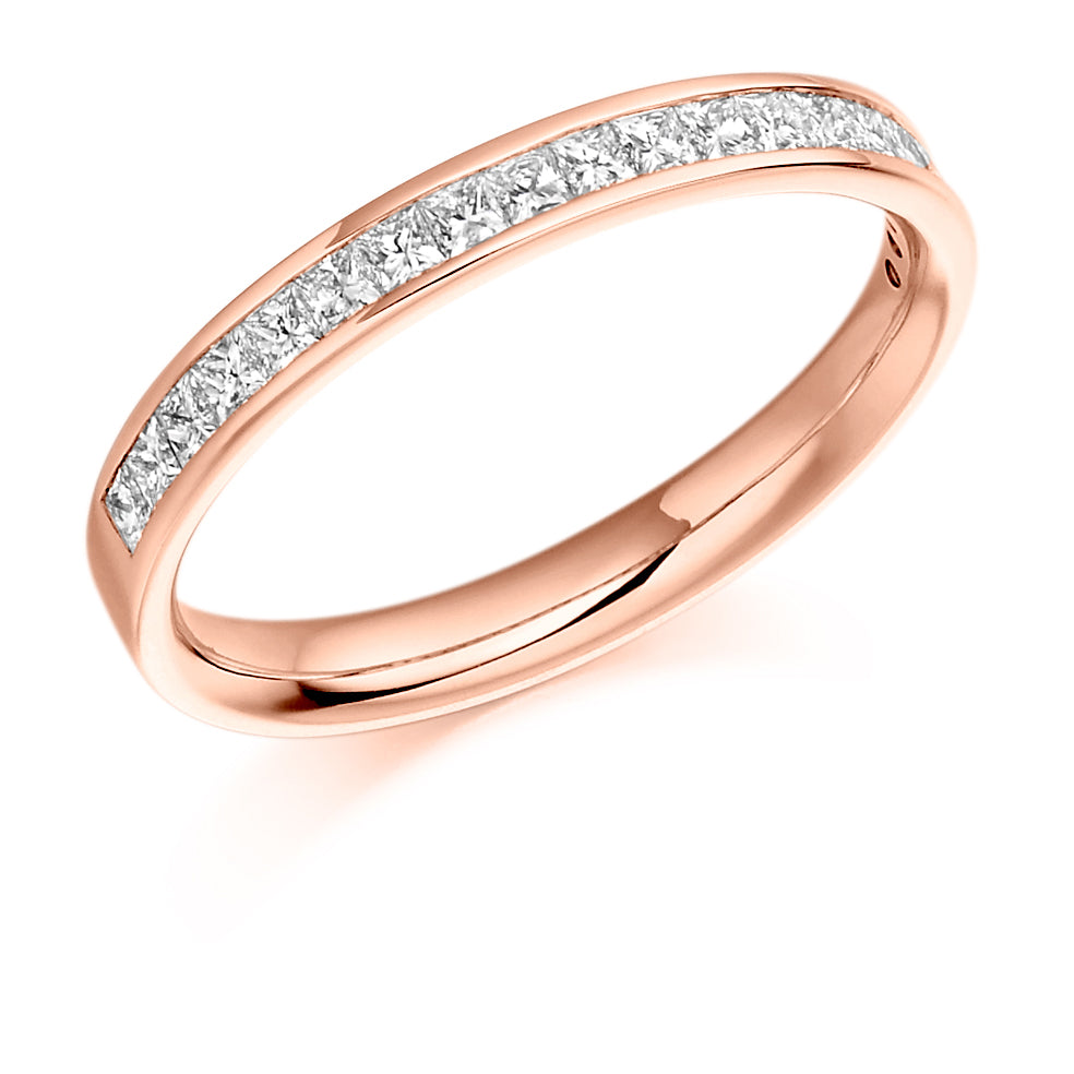 .50ct Diamond Wedding Ring Ladies in rose gold