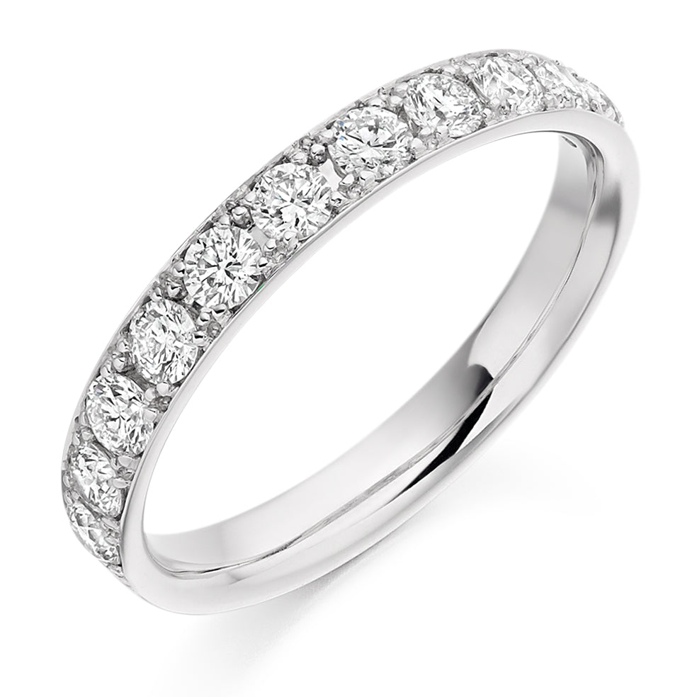 .67ct Grain Set Ladies Diamond Wedding Band in white gold