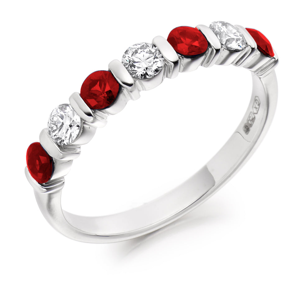 .82ct Ruby and Diamond Eternity Ring in white gold