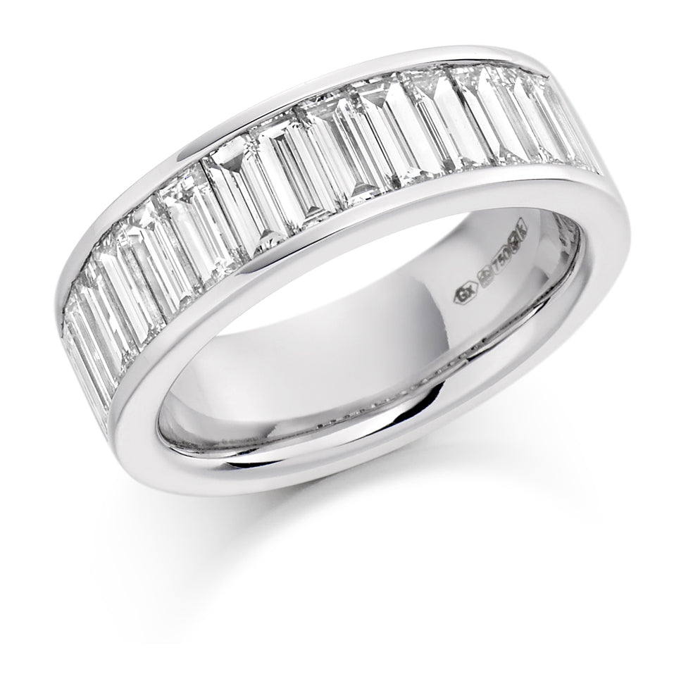 Baguette Cut Eternity Ring/Wedding Ring 2 ct  In White Gold