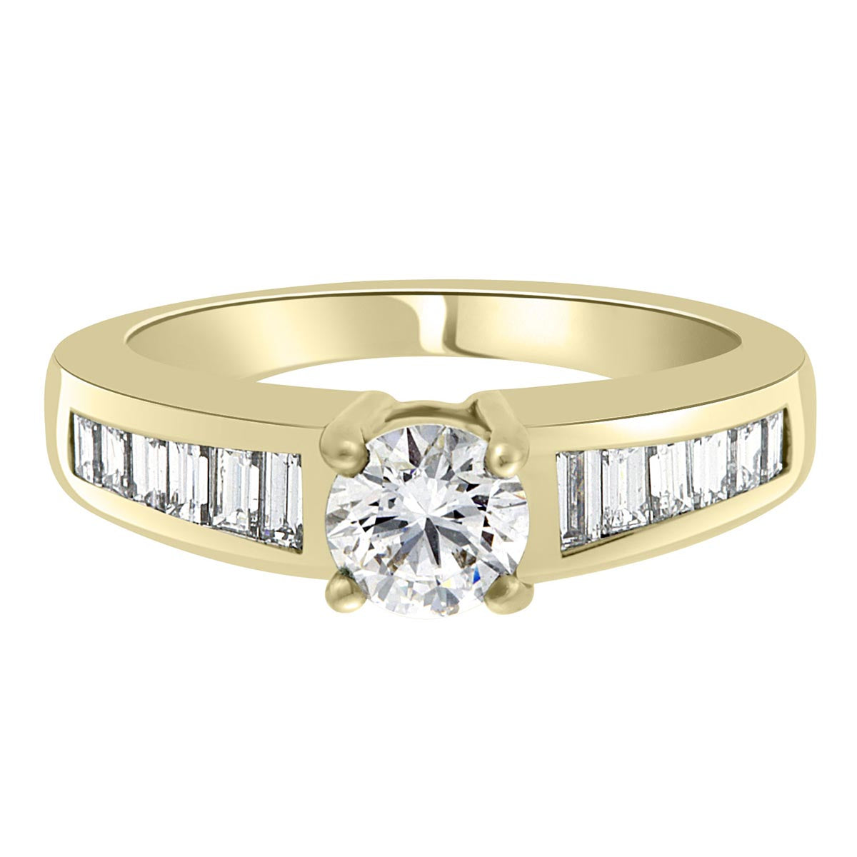 Baguette Diamond Ring made from Yellow gold
