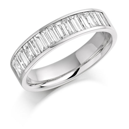 Baguette Shape Diamond Eternity Ring 1ct White Gold