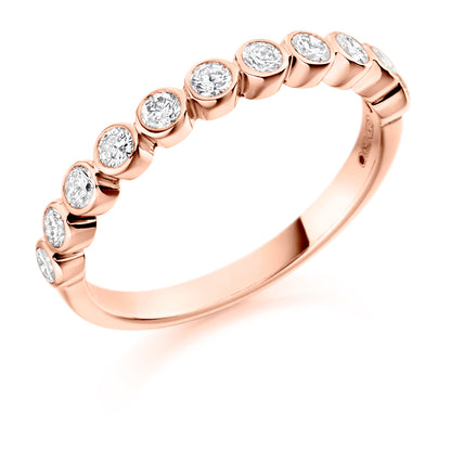 Bezel Style Eternity Ring 0.5ct In Rose Gold