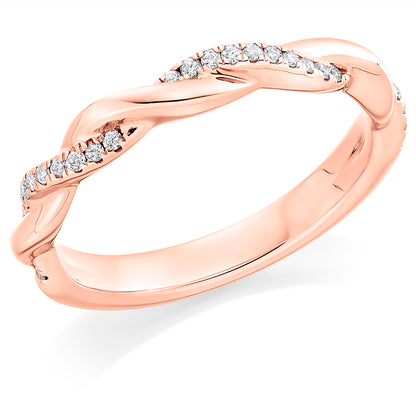Braided Eternity Ring in rose gold