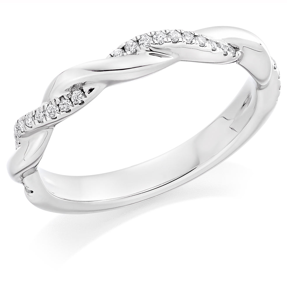 Braided Eternity Ring in white gold