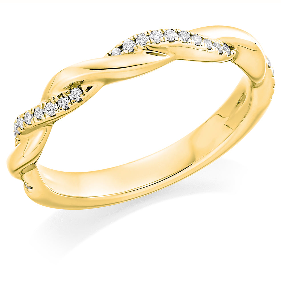 Braided Eternity Ring in yellow gold