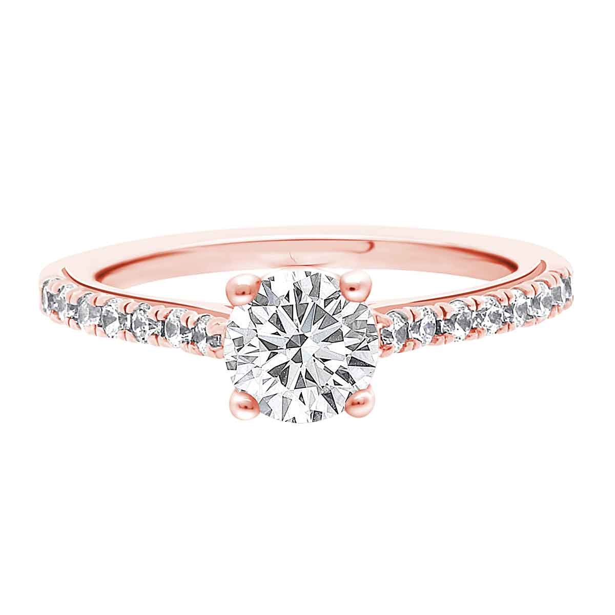 Castell Set Diamond Ring made from rose gold