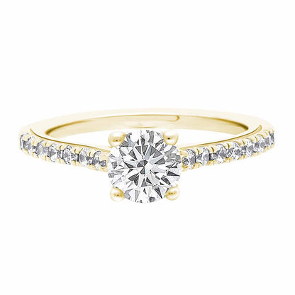 Castell Set Diamond Ring made from yellow gold