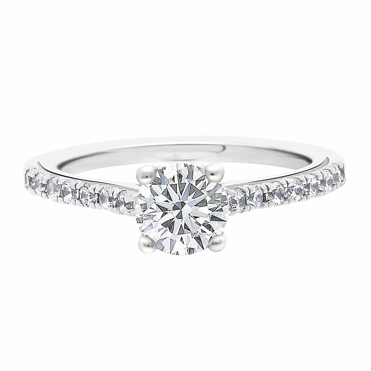 Castell Set Diamond Ring made from platinum