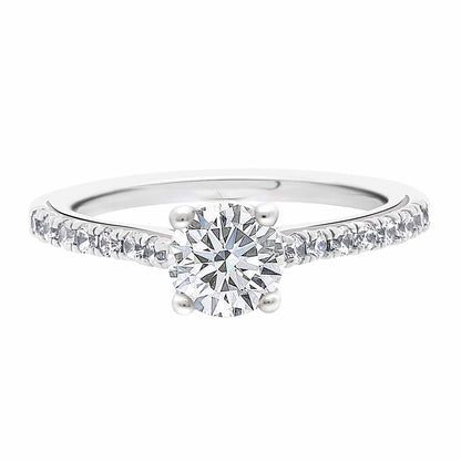 Castell Set Diamond Ring made from platinum