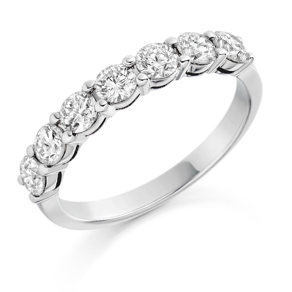 Claw Set Diamond Eternity Ring in Platinum