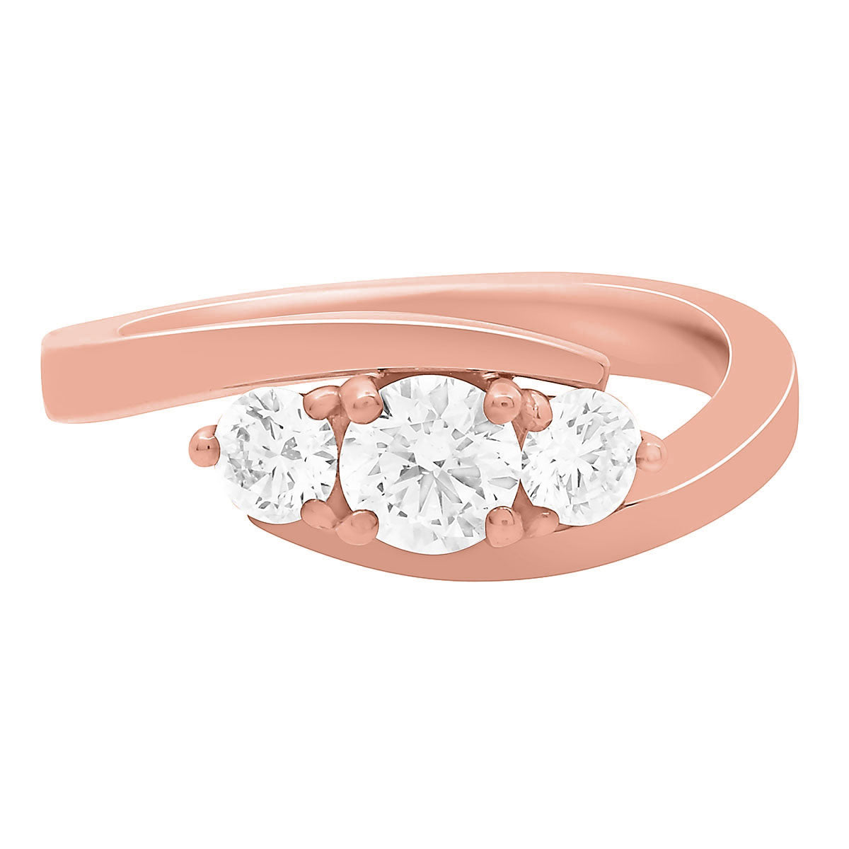 Contemporary Style Diamond Ring in rose gold