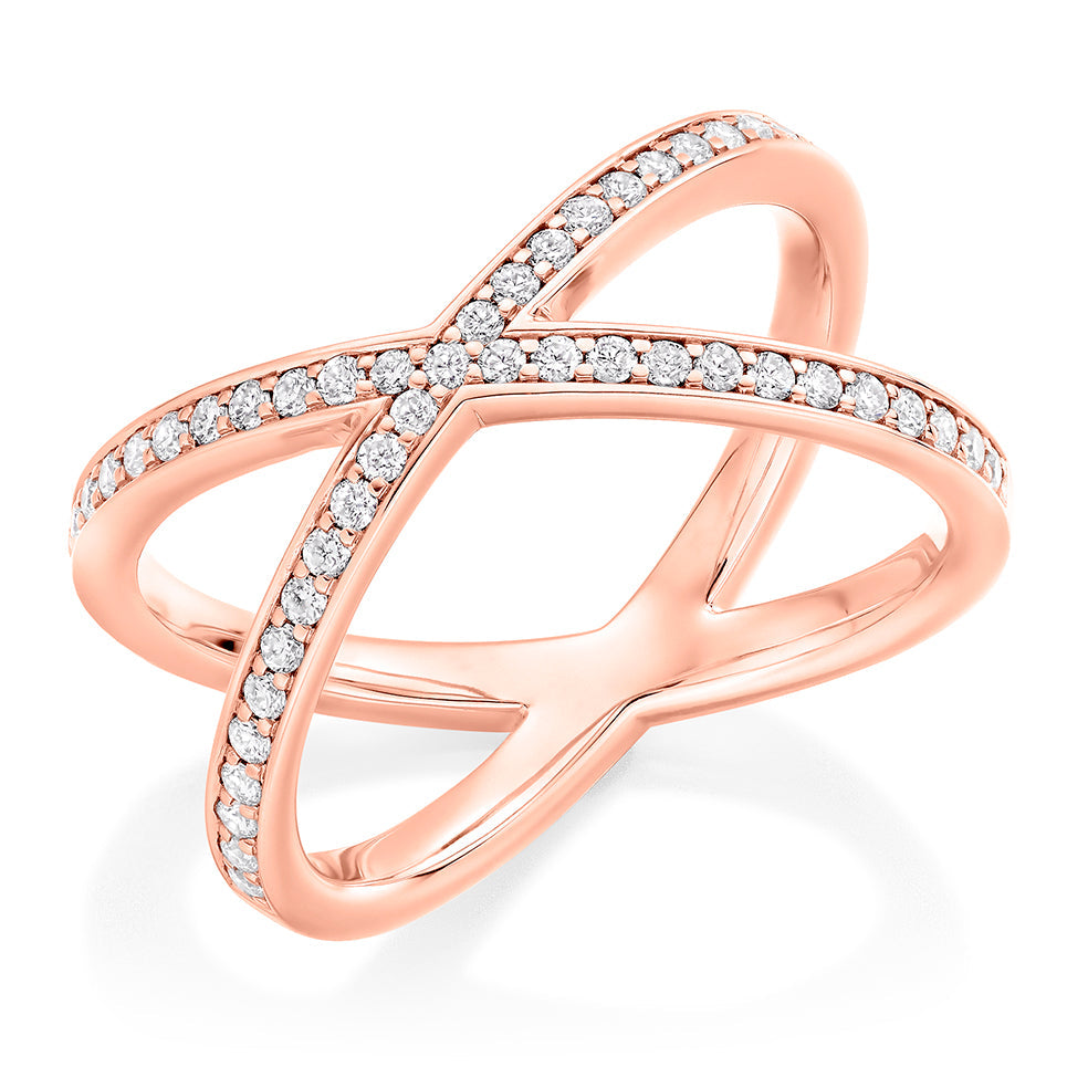 Criss-Cross Eternity Ring in 18karat rose gold