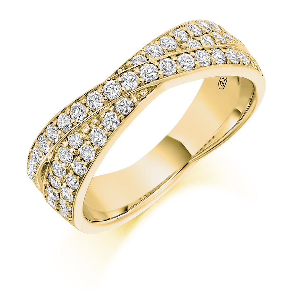 Curved Eternity Ring In Yellow Gold