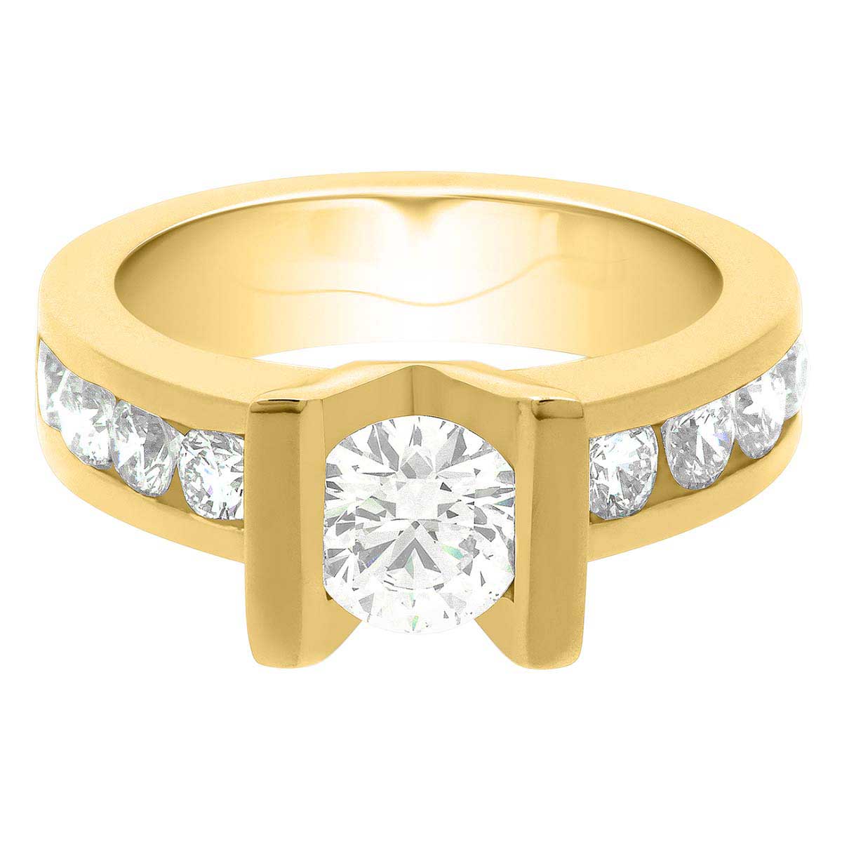 Custom Made Engagement Ring made from yellow gold