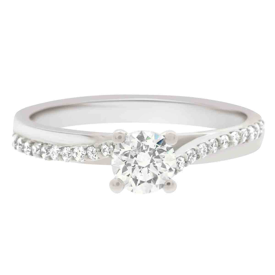 Debeers Promise Ring Style in white gold