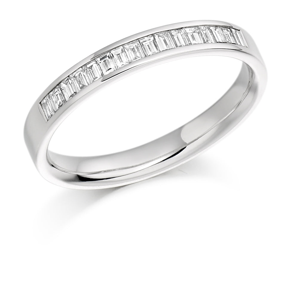 Eternity Ring With Baguette Cut Diamonds 0.33 ct in Platinum