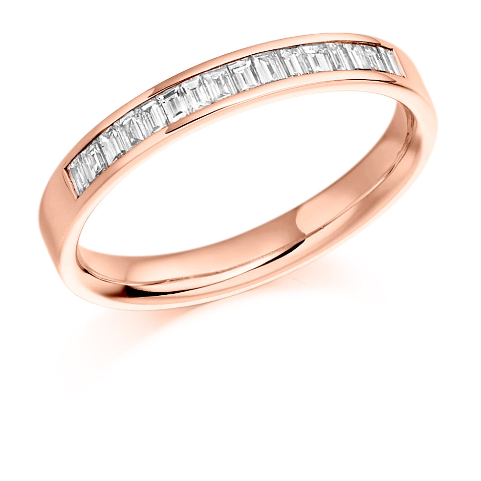 Eternity Ring With Baguette Cut Diamonds 0.33ct in 18kt rose gold