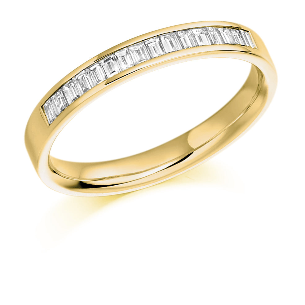 Eternity Ring With Baguette Cut Diamonds 0.33 ct in 18kt yellow gold