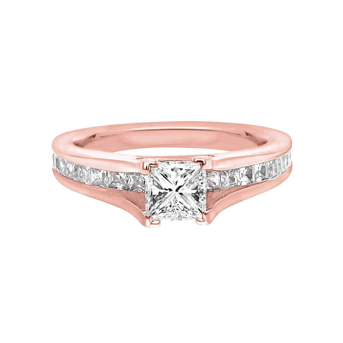 Floating Diamond Ring IN ROSE GOLD