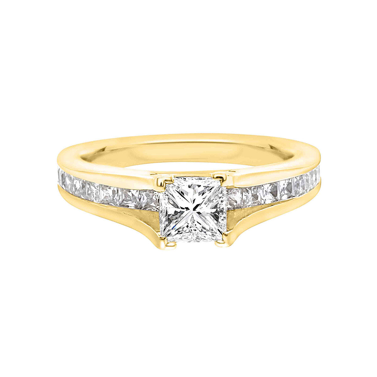 Floating Diamond Ring IN YELLOW GOLD