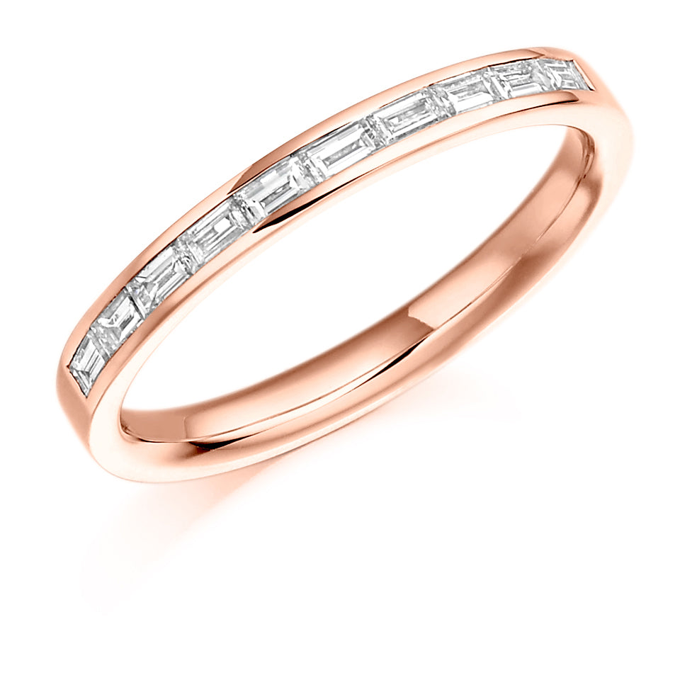 Baguette Cut Eternity Ring/Wedding Ring 0.3 ct in rose gold