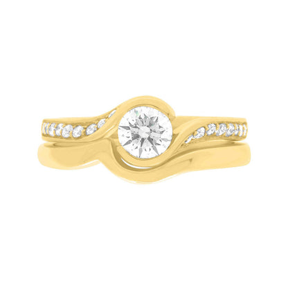 Halo Twist Engagement Ring – &